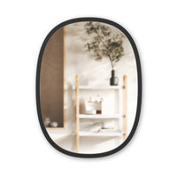 Miroir mural ovale Hub de Umbra de 24 po x 18 po - noir