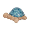 Tortue de 13 po en céramique - turquoise