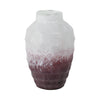 Vase deux couleurs de 12 po en verre - rose tendre