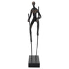 Homme sur des échasses de 15 po en résine - bronze