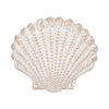 Décoration coquillage de 8 po avec motif tressé - blanche