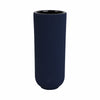 Vase strié de 11 po en céramique - bleu marine