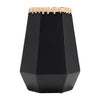 Vase de 11 po en céramique à motif tressé - noir