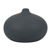 Vase rond de 5 po en céramique à texture volcanique - bleu marine