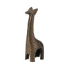 Girafe de 10 po en métal à motif alvéolaire - bronze