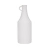 Vase en forme de bouteille de 16 po en dolomite à texture rugueuse - blanc