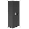 Armoire Fortress de Manhattan Comfort de 75,4 po en métal texturé avec 4 tablettes réglables pour le garage - gris anthracite