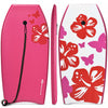 Goplus 41'' Super Leger Bodyboard Surfing W/leash Eps Core Embarque Ixpe Rose