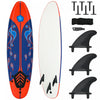 Costway – Planche De Surf De 6’’ A 3 Derives & Leash Pour Enfants, Adultes