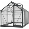 Outsunny Serre, Serre De Plain-pied Transparente Avec Porte Coulissante