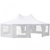 Outsunny Tente De Fete Decagonale De 29.2 Pieds A Haut Sommet Avec 10 Murs Amovibles Blanc