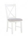 Chaise de salle à manger Jane en tissu gris - ensemble de 2