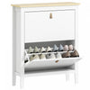 Meuble a Chaussures HOMCOM avec 2 Tiroirs Basculants, Meuble de Rangement