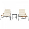 Ensemble de conversation moderne Sunset 3 pieces en creme
