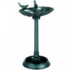 Outsunny Bain d'Oiseaux avec Socle, Bol d'Abreuvoir pour Jardin, Vert Bronze