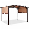 12’ X 9’ Kit Pergola Cadre Metallique Couvert Couvert De Gazebo Abri De Patio