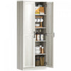 HOMCOM Garde-manger de cuisine 63\" armoire de rangement, etageres reglables