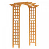 Outsunny 7,5 Pieds En Bois De Sapin Arche De Jardin Treillis Passerelle Exterieure Ronde Pergola Style Tonnelle Pour Plantes Grimpantes Decoratives Patio Pelouse Arriere-cour Fete Ceremonie