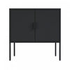 Armoire d’appoint moderne Ava 24\" en metal noir