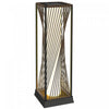 Outsunny Lampe Solaire en Rotin, Lampe d'Exterieur avec LED Automatique On/Off