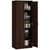HOMCOM Armoire de rangement pour garde-manger avec portes et etageres
