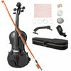 HOMCOM Kit Complet de Violon 4/4, Violon Acoustique en Bois avec Etui, Noir