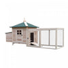 Pawhut 77\" Poulailler Cage Lapin Clapier Volaille Exterieur Cour Avec Nichoir Aire De Jeux Naturel
