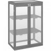 Outsunny Serre En Bois A 2 Niveaux Avec Cadre Froid Et Polycarbonate Pour La Culture Des Plantes, Jardin Portable, Gris Fonce.