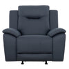 Fauteuil bercant inclinable electrique Sutton de 42 po rembourre - Bleu