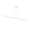 Luminaire suspendu horizontal Array de Dainolite de 48 po en acrylique blanc qui diffuse la lumière, avec fini blanc mat et ampoule à DEL de 30 W