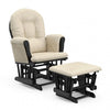 Storkcraft Hoop Fauteuil bercant et pouf - Noir avec beige