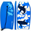 Planche De Bodyboard Surf 41 Pouces (105 X 51 X 6 Cm) Avec Sangle De 90 Cm Et Motif Requin Bleu Pour Debutant Enfant Adulte Xpe+hdpe 1,72kg