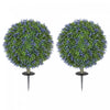 HOMCOM Ensemble de 2 Plantes Artificielles Lavande, Resistantes aux UV