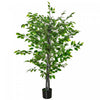 HOMCOM Arbre artificiel Ficus de 4,5 pieds pour interieur et exterieur
