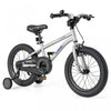 Velo Costway 16 Pouces Pour Enfants De 4 A 7 Ans Avec Selle Reglable Et Guidon Antiderapant Argent