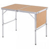 Outsunny Table de Pique-Nique Pliante 3ft avec Etagere Coulissante en Aluminium