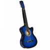 Soozier Guitare electrique acoustique 38 pouces pleine grandeur bleue, bleu