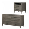 Gravity Ensemble Commode 6 Tiroirs Et Table De Chevet - Erable Cendre