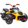 Qaba Vtt Electrique Pour Enfants, Alimente Par Batterie 12 V, Jaune