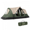 Tente de camping Outsunny, tente pour 6 a 8 personnes avec 2 chambres, vert fonce