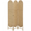 HOMCOM Paravent 3 Panneaux, Ecran de Confidentialite Pliable, Bois Naturel