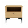 Table de nuit moderne Amara 20\" en chene clair (1 tiroir)