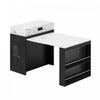 Table a manger extensible Logan avec plateau pliant et tiroirs de rangement, noir