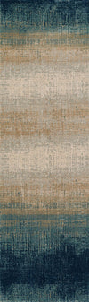 Tapis Contemporain Sable 2'2\" x 7'7\" en Bleu