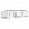 Outsunny 138\" X 39\" X 32\" Mini Serre Tunnel Pvc Transparent Jardin Vert Abri De Culture Portable Plante Fleur Maison Chaude Cadre En Acier Portes Zippees