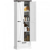 HOMCOM Placard de Cuisine 71 po, Meuble de Rangement avec 2 Portes, Blanc