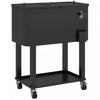 Outsunny Glaciere de terrasse a roulettes, glaciere d'exterieur portable