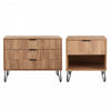 Ensemble moderne de commode 2 pieces Dumbo en brun dore