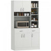 HOMCOM Vaisselier Cuisine 71\" avec Armoire, Buffet Moderne