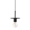 Luminaire suspendu moyen Roswell de Dainolite avec fini noir mat et 1 ampoule